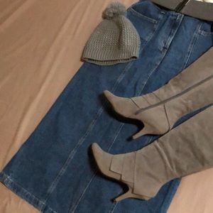 Eddie Bauer Denim Midi Skirt